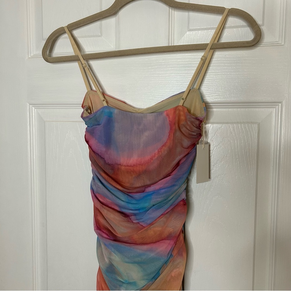 Aritzia Wilfred Rivers Ruched Mesh Dress - Picture 12 of 16